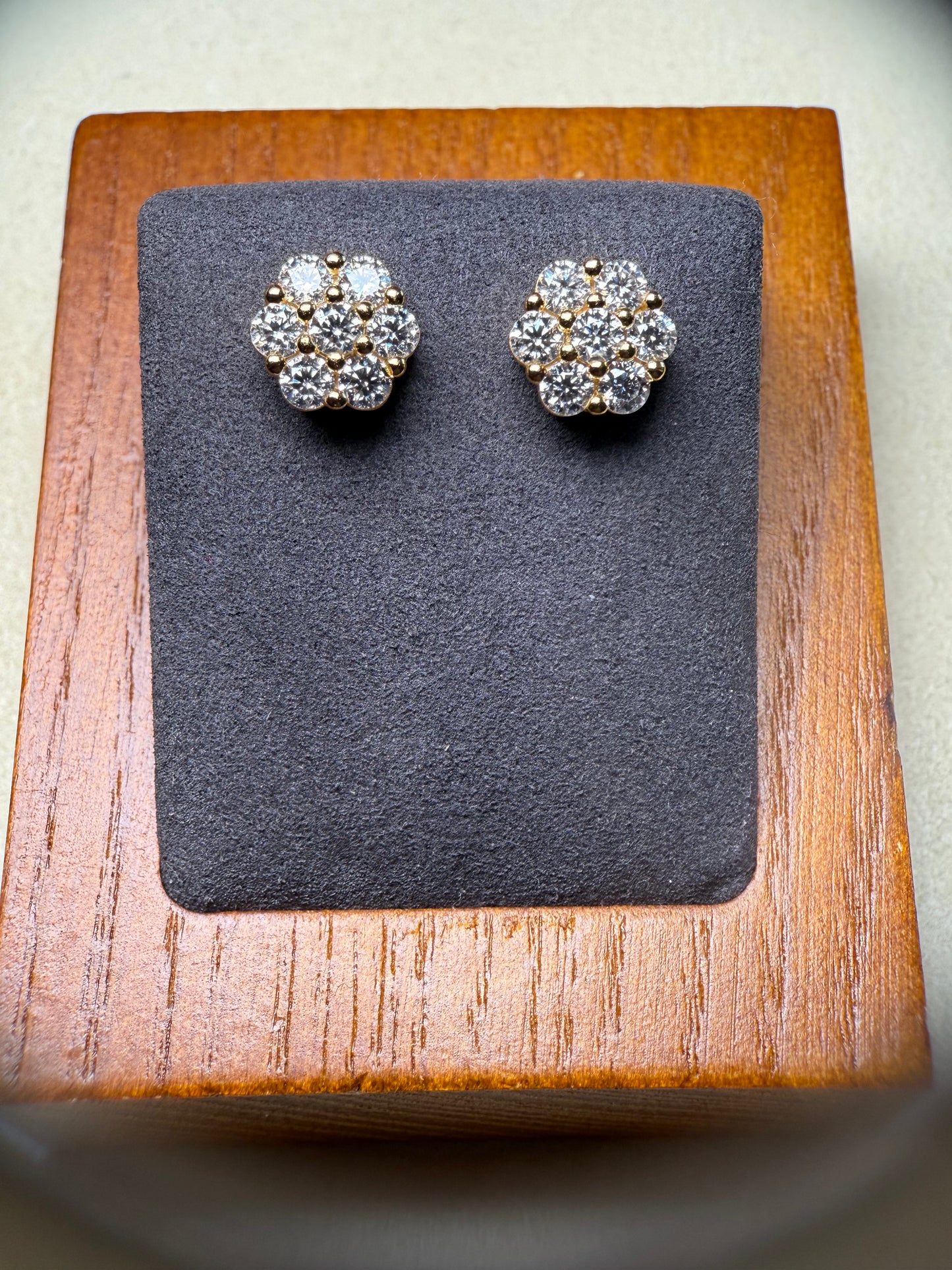 Aurora Bloom Moissanite Stud Earrings