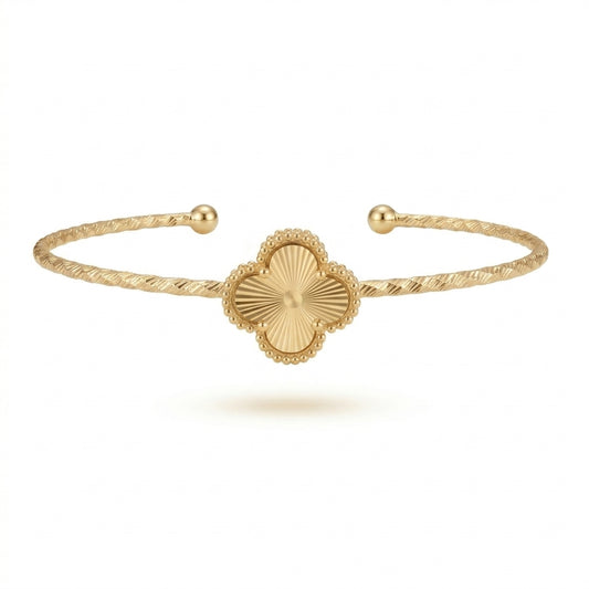 Clover Sunburst Cuff Bracelet