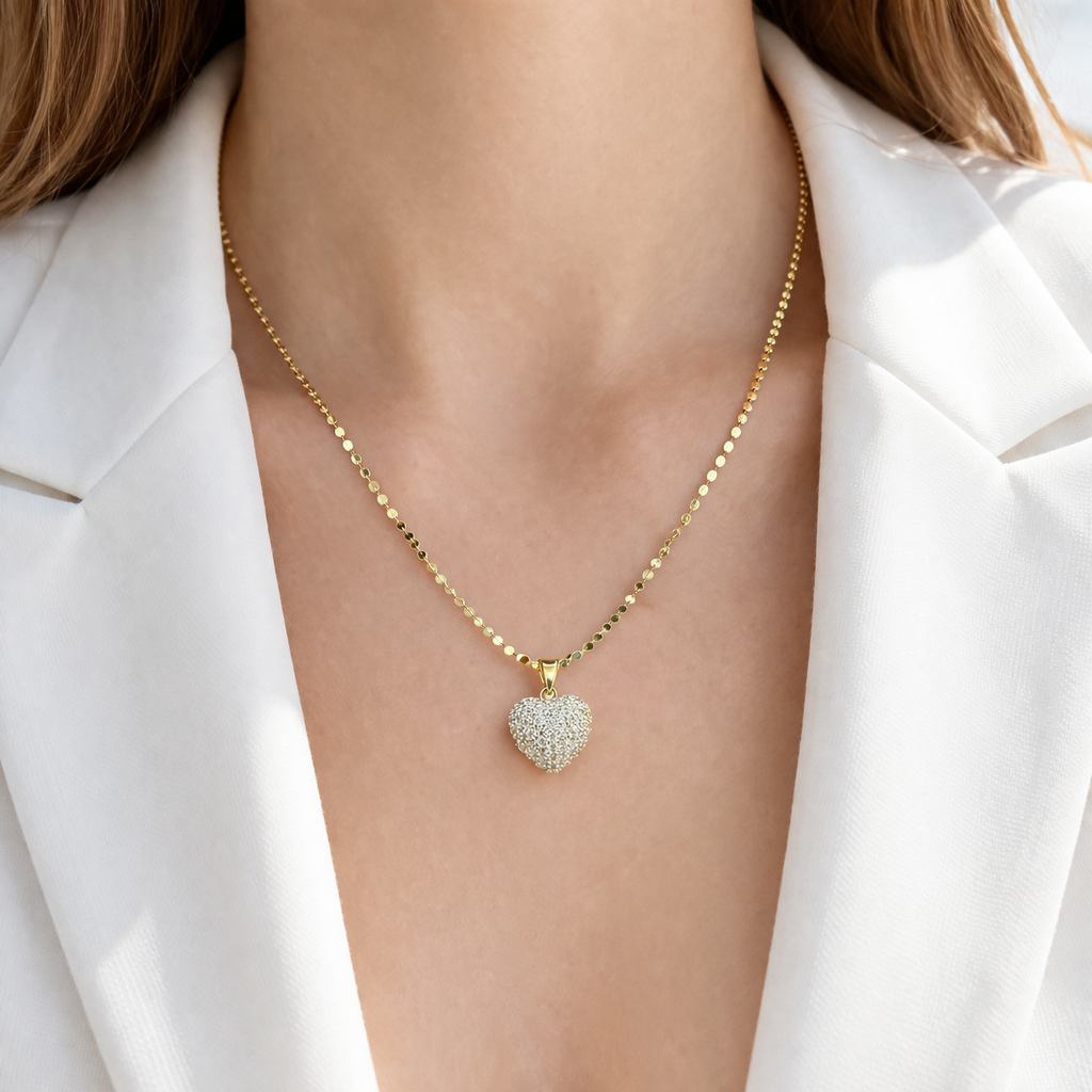 Amora Dazzle Heart Necklace