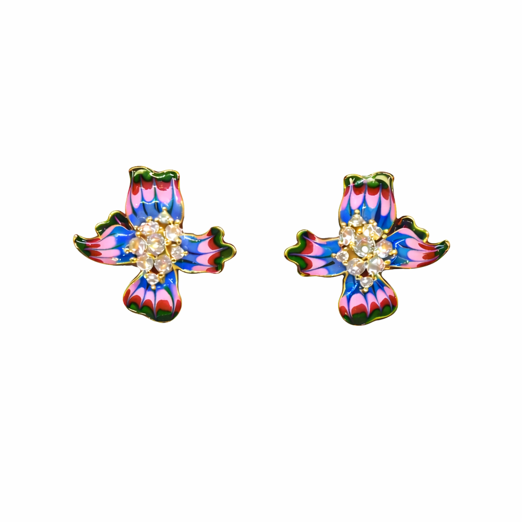 Heritage Mosaic Studs - ALTHEIA Studio